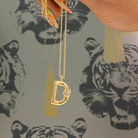 Bubble Letter Initial Necklace