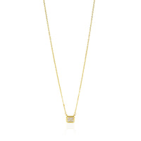 Solitaire Cushion Necklace
