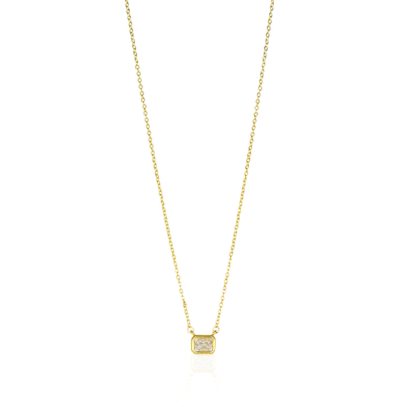 Solitaire Cushion Necklace