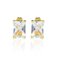 Solitaire Radiant Stud Earring