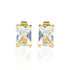 Solitaire Radiant Stud Earring