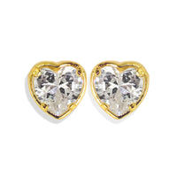 Solitaire Heart Stud