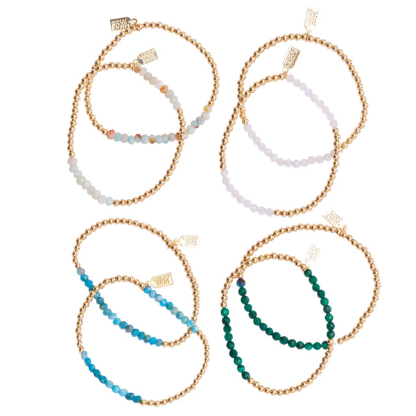 Stardust Gemstone Bubble Bracelet Set