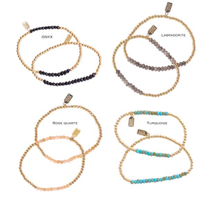 Stardust Gemstone Bubble Bracelet Set