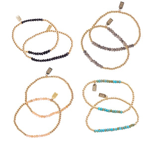 Stardust Gemstone Bubble Bracelet Set