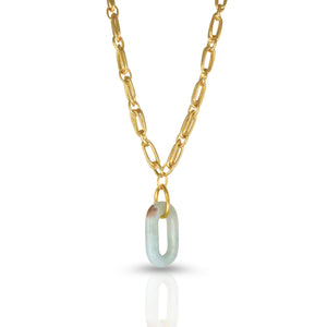 The Loop Gemstone Necklace - Amazonite