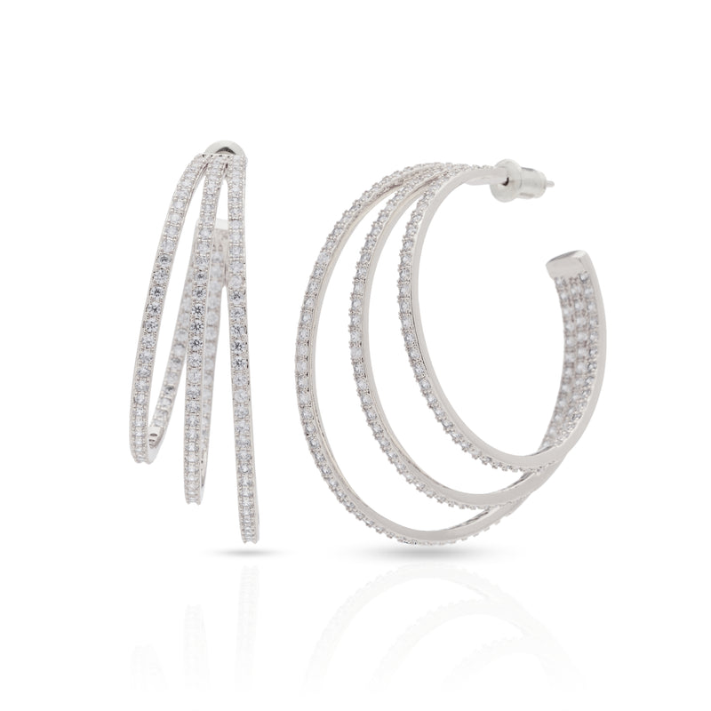 Trilogy Pave Hoops