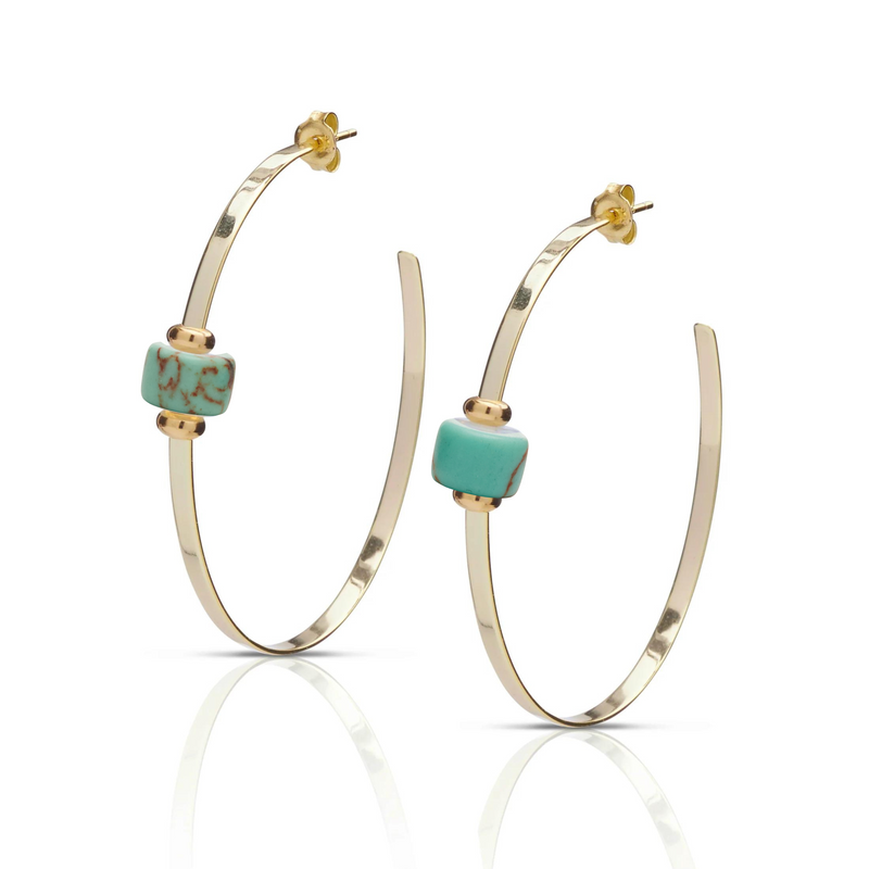 Caroline Gemstone Hoop