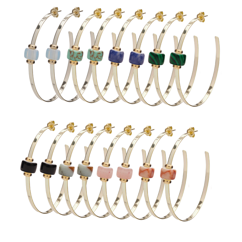 Caroline Gemstone Hoop