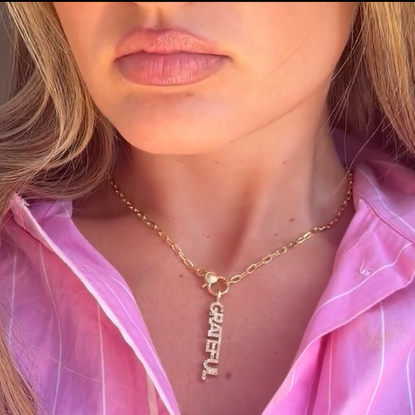 Pave Affirmation Necklace