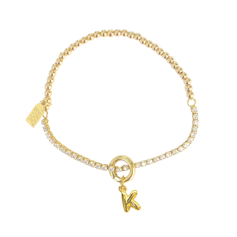 Charmed Bubble Letter Wimbledon Bracelet