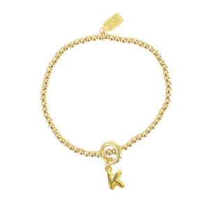 Charmed Bubble Letter Bracelet