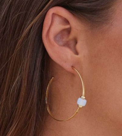 Caroline Gemstone Hoop