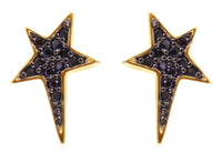 Lucky Star studs gold/ black