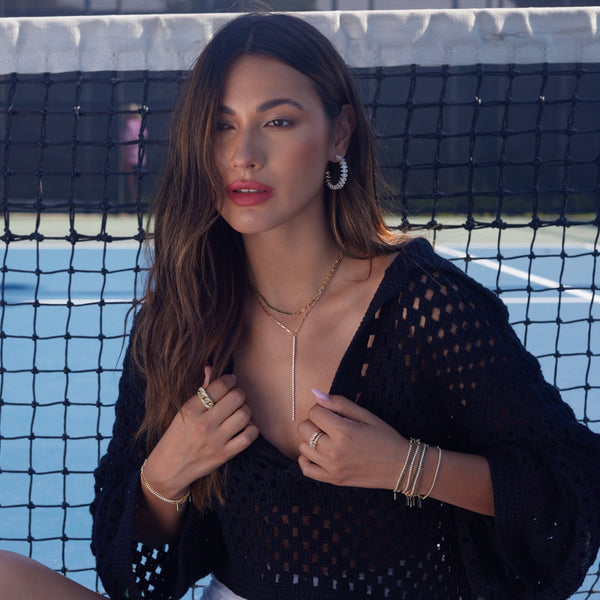 Wimbledon Lariat Necklace - Gold