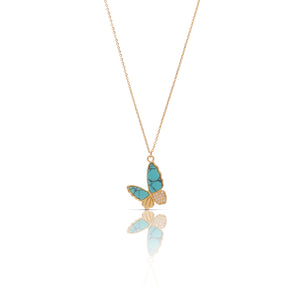 Butterfly Gem Necklace Turquoise