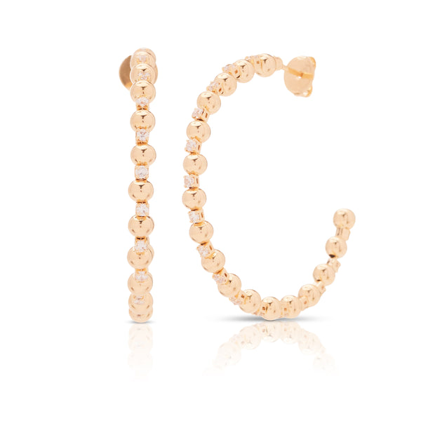 CZ Bubble Hoop