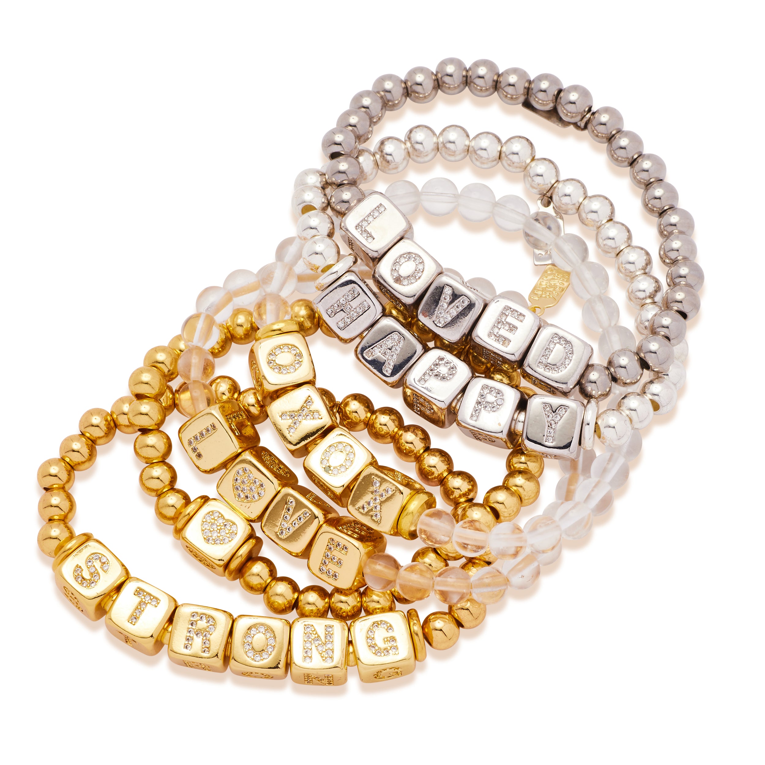 Multi Gemstone Beaded Candy Bracelet, Gold Filled