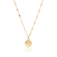 CZ Smiley Necklace