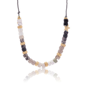 Eye Candy Necklace - Marbled Gray