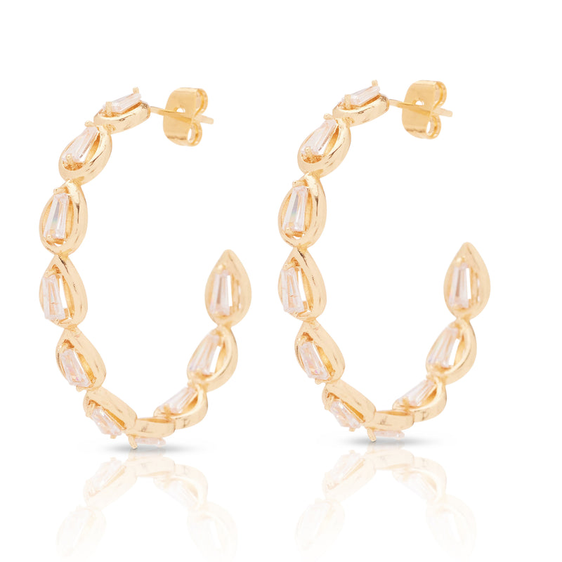 Golden Glow Hoops