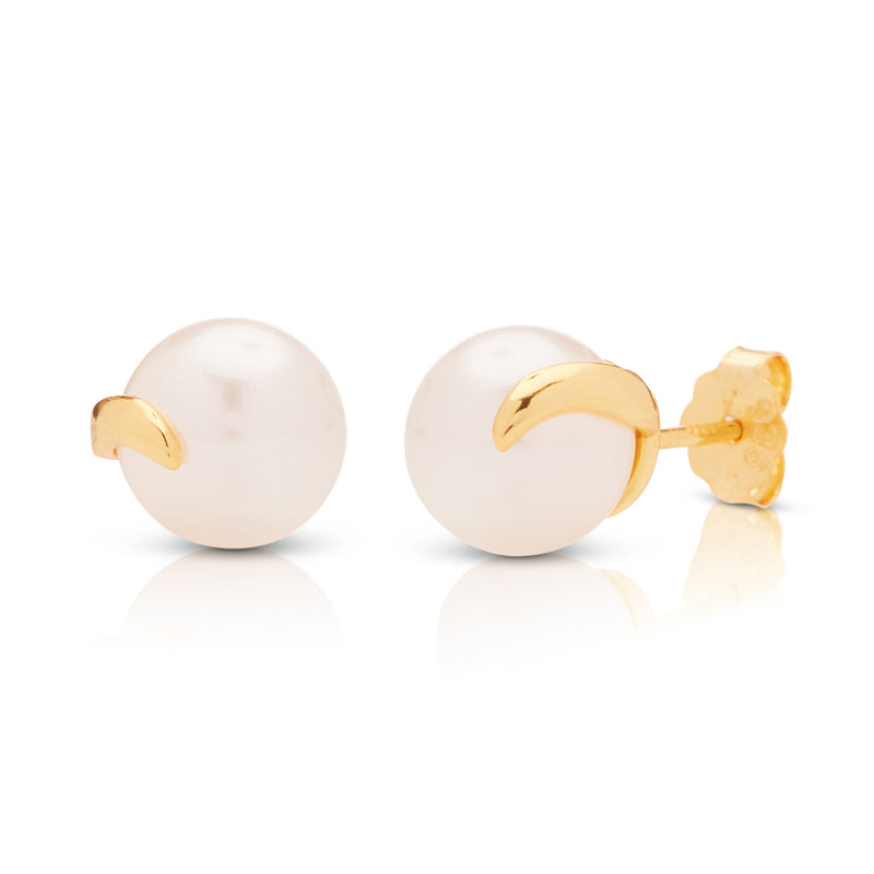 Golden Pearl Studs