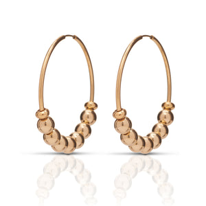 Gold Filled Bubble Hoops