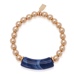 Gold Filled Enamel Bamboo Bubble Bracelet