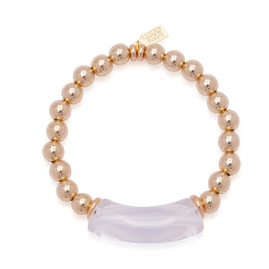 Gold Filled Enamel Bamboo Bubble Bracelet