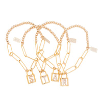 Luca Monogrammed Stretch Bracelet
