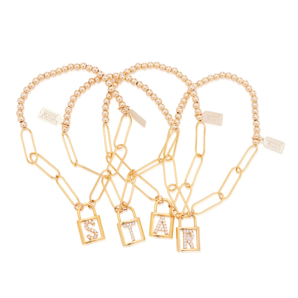 Luca Monogrammed Stretch Bracelet