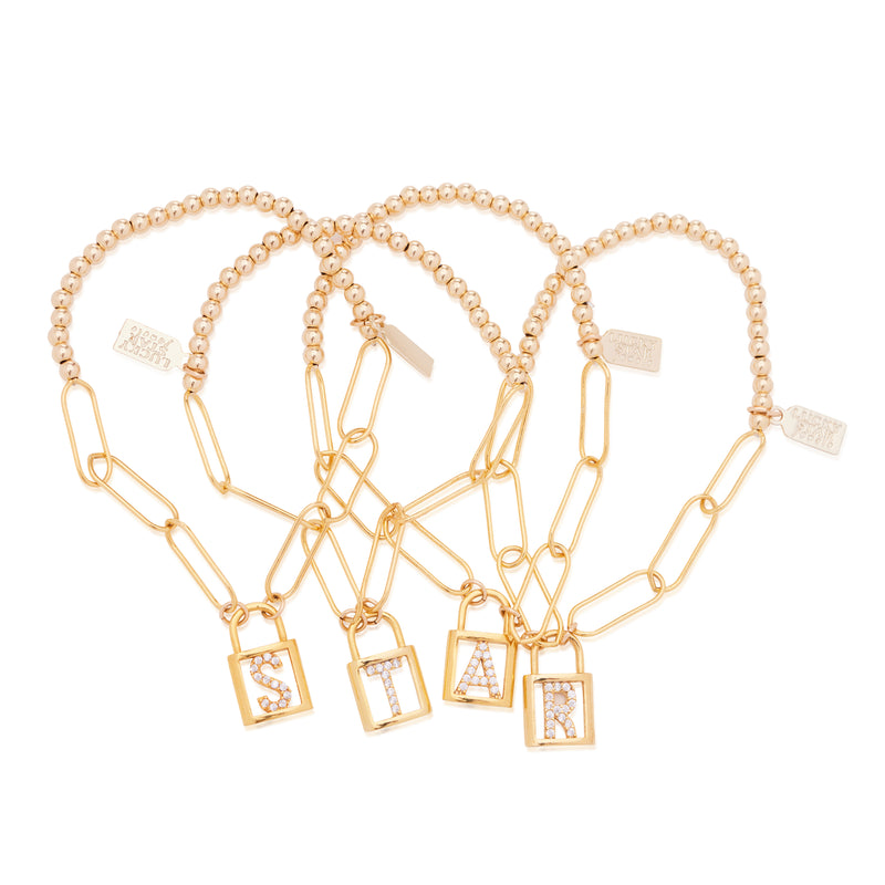 Luca Monogrammed Stretch Bracelet