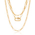 Multi Layer Luca CZ Lock Necklace