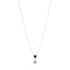 Mini Pave Heart Necklace - Black