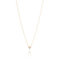 Mini Pave Heart Necklace - Gold