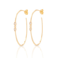 Bezel Solitaire Trio Hoop