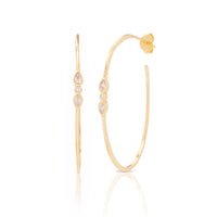 Bezel Solitaire Trio Hoop