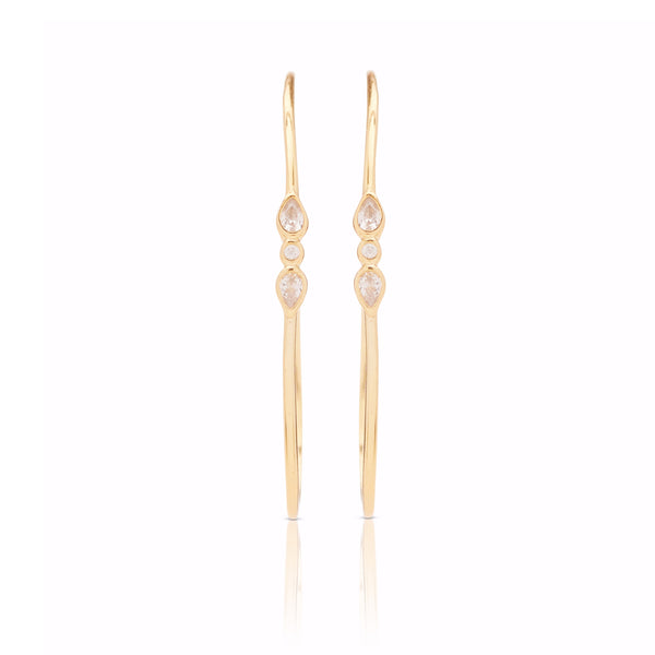 Bezel Solitaire Trio Hoop