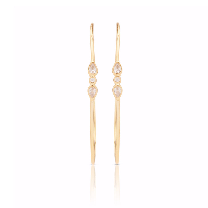 Bezel Solitaire Trio Hoop