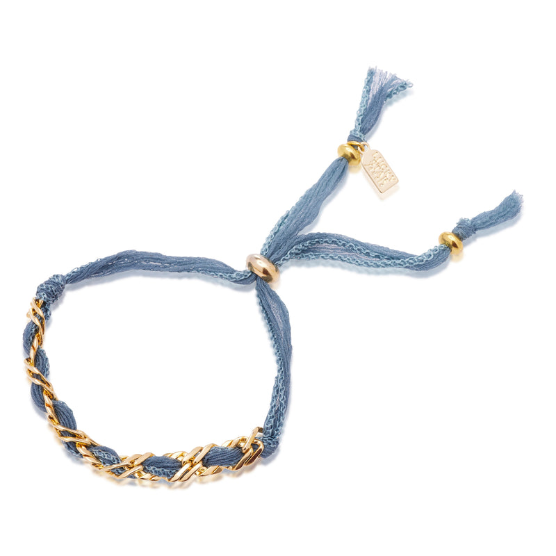 Sun & Silk Bracelet - Indigo