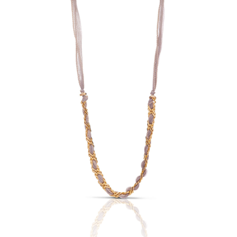 Sun & Silk Necklace White
