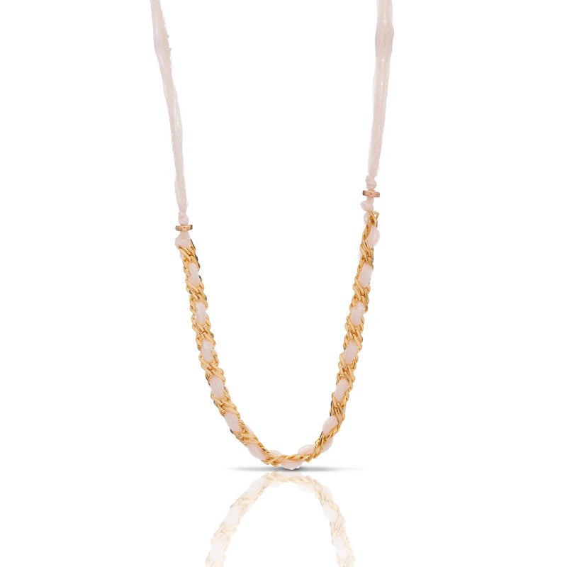 Sun & Silk Necklace Grey