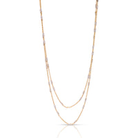 A layered chain necklace with Vermeil gold-plated chains and Sterling Silver accents, displayed on a plain background.