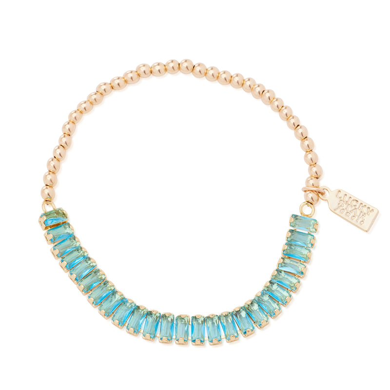 Tournament Stretch Bracelet - Aqua