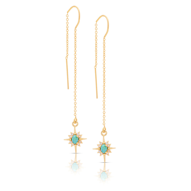 Turquoise Star Earrings