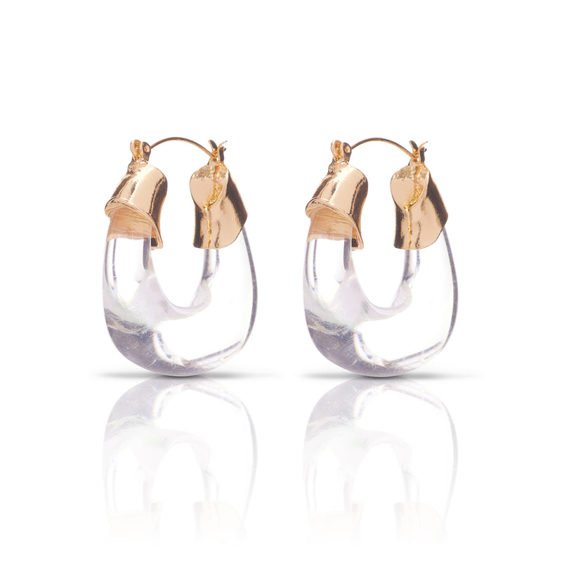 Looking Glass Hoops - Transparent