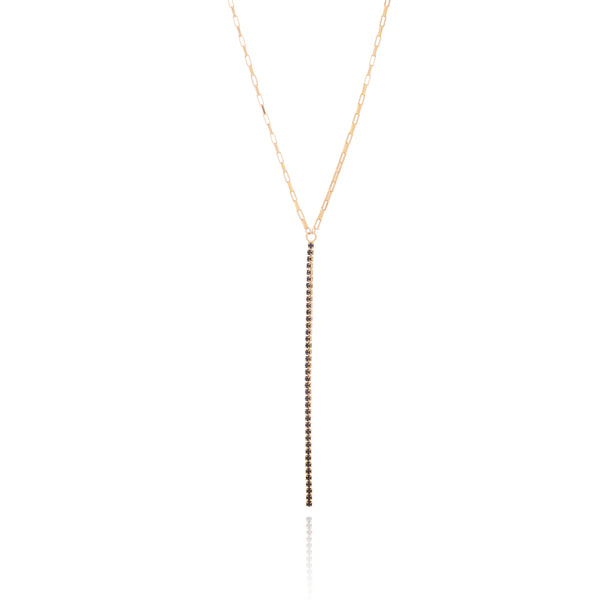 Wimbledon Lariat Necklace - Black