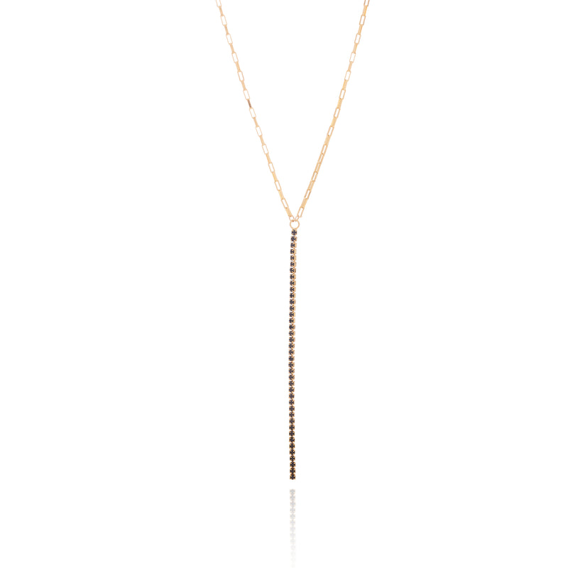 Wimbledon Lariat Necklace - Black