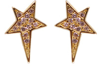 Lucky Star studs gold/ clear