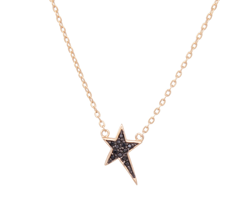 Mini Lucky Star Necklace - Gold/Black
